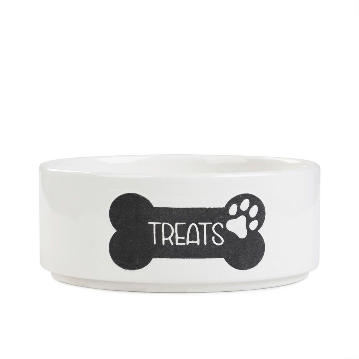 HUNDENAPF Treats 16/7 cm - Weiß, Keramik (16/16/7cm) - Homla