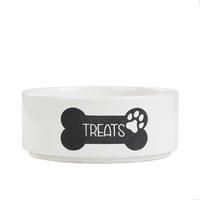 HUNDENAPF Treats 16/7 cm - Weiß, Keramik (16/16/7cm) - Homla