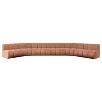 WOHNLANDSCHAFT modulares Sofa Montra-U2 - 581x174x70 cm Apricot - Koralle, Holzwerkstoff/Textil (581/70/174cm) - ALTDECOR