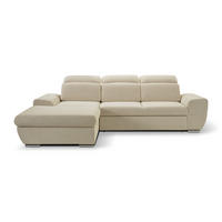 ECKSOFA - FRENSO - Links, Beige (Curio 09) - Beige, Holzwerkstoff (281/183cm) - Möblo