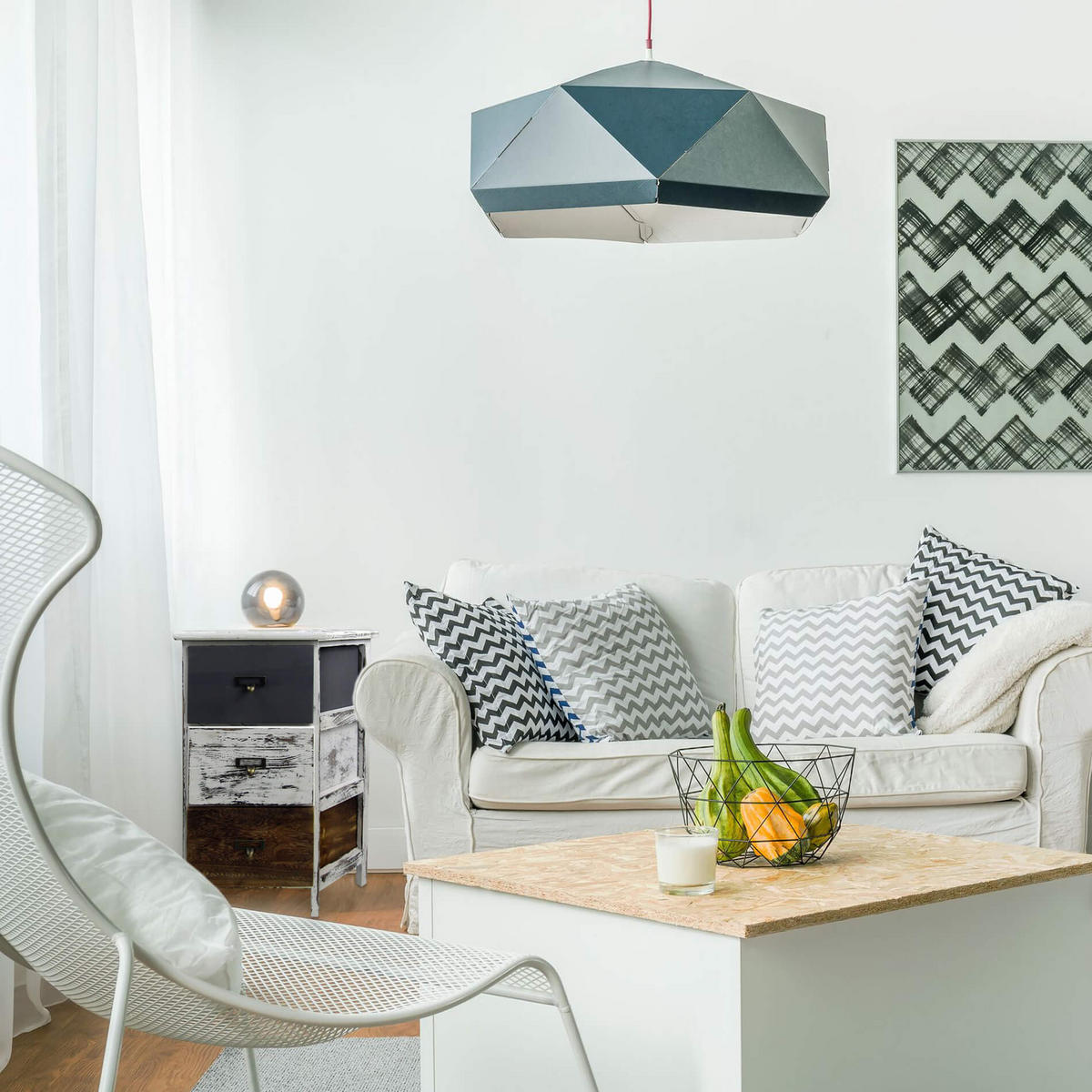 NACHTTISCH Mehrfarbig 28/28/58 cm - Multicolor, Holz (28/58/28cm) - Mobili Rebecca