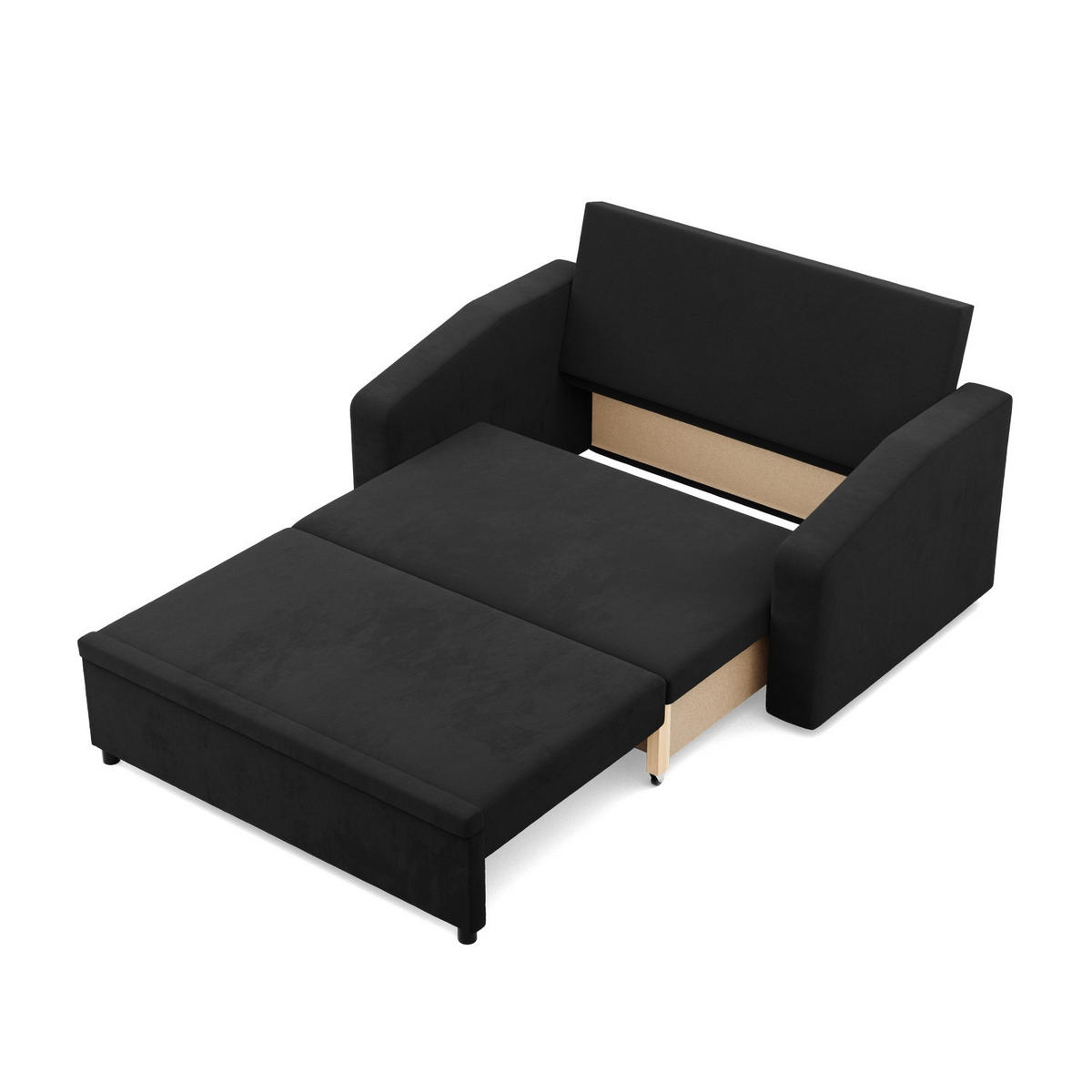 SOFA 2-SITZER MIT SCHLAFFUNKTION NEO, Schwarz - Schwarz, Textil (148/90/87cm)