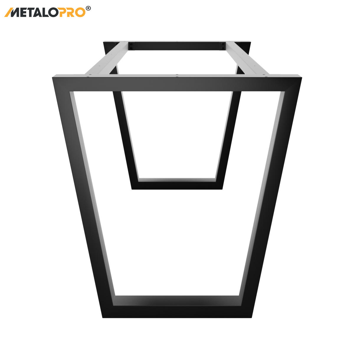 TISCHBEINE Atria Metall Schwarz 140/70/72 cm - Schwarz, Metall (70/72/140cm) - Metalo Pro