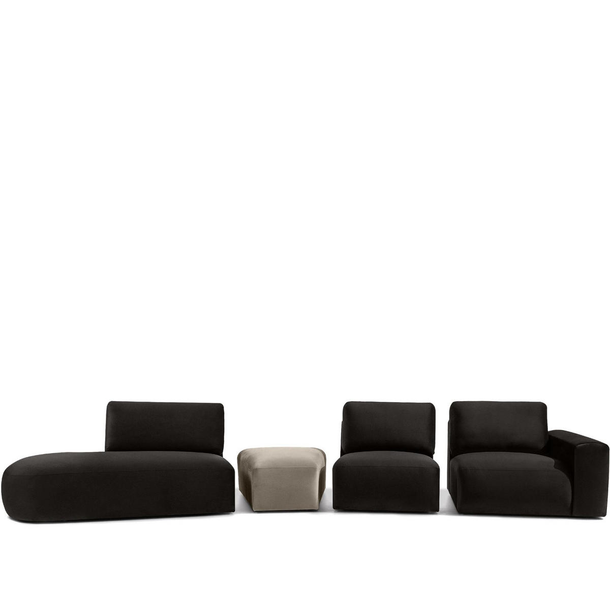 5-SITZER ECKSOFA ZUCCO Velour links, Braun - Braun, Textil (430/84/105cm) - KONSIMO®