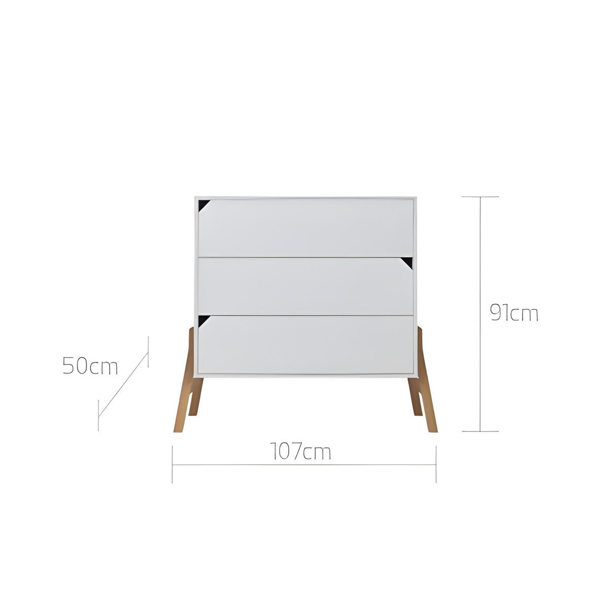 KINDERKOMMODE Lotta – rustikale Eleganz und Funktionalität Weiß - Weiß, Holzwerkstoff (107/93/50cm) - RAUMHIRSCH FURNITURE