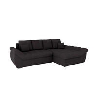 ECKSOFA ZAYA mit Schlaffunktion L-Form, Sofa mit Bettkasten, Wohnzimmersofa, Couch, Soffa, Bettsofa, RECHTS- Anthracite - Anthrazit, Holz (279/175cm) - Homesy