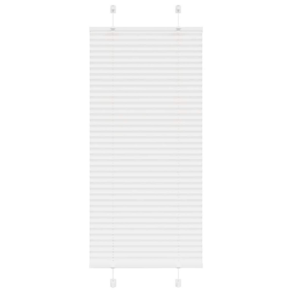 PLISSEE 55/100 cm Stoffbreite 54,4 cm aus Polyester Weiß - Weiß, Textil (55/100cm) - vidaXL