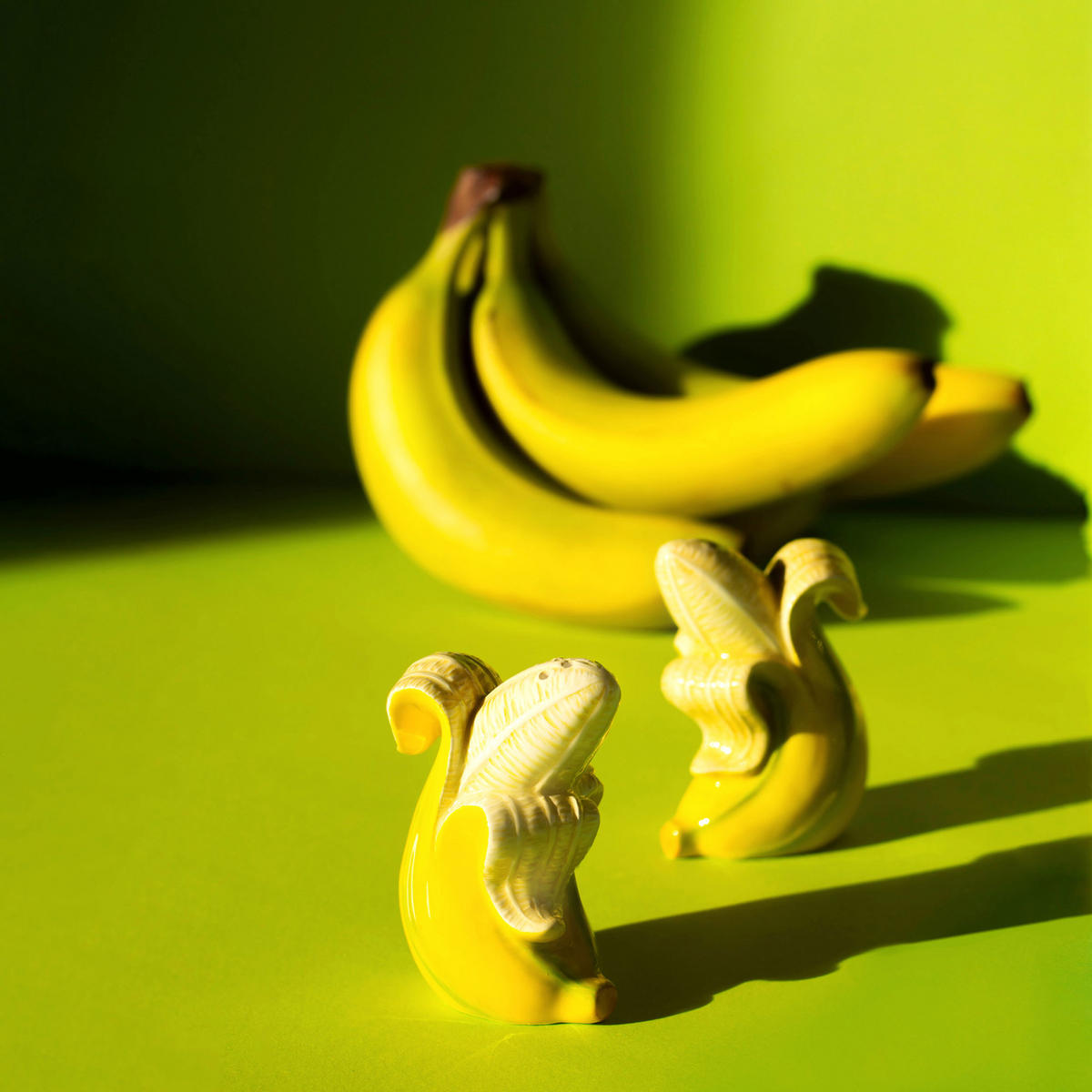 GEWÜRZSTREUER Set 2-tlg. Banana Romance, Dolomit, Gelb, 5.8 cm - Gelb, Keramik (1/1/1cm) - Donkey Products