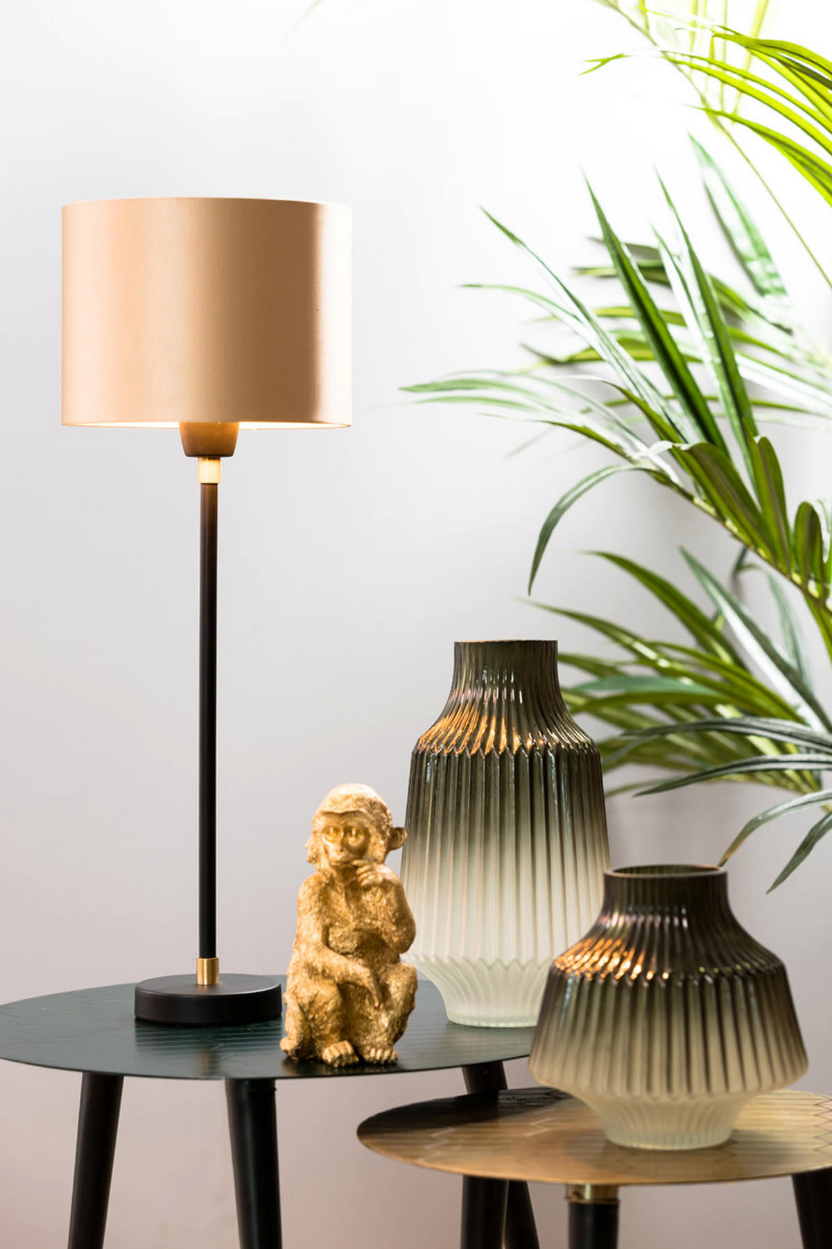 LAMPENSCHIRM - Gold - 20/20/15 cm - Goldfarben, Textil (20/20/15cm) - Light & Living