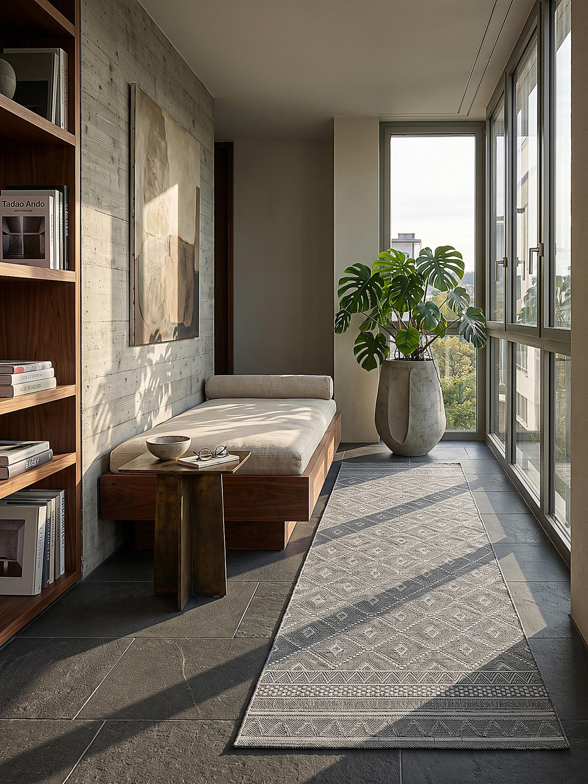 LÄUFER ESERA Ethno-Rauten Polypropylen Grau 67 x 180 cm - Grau, Textil (67/180cm) - KADIMA DESIGN