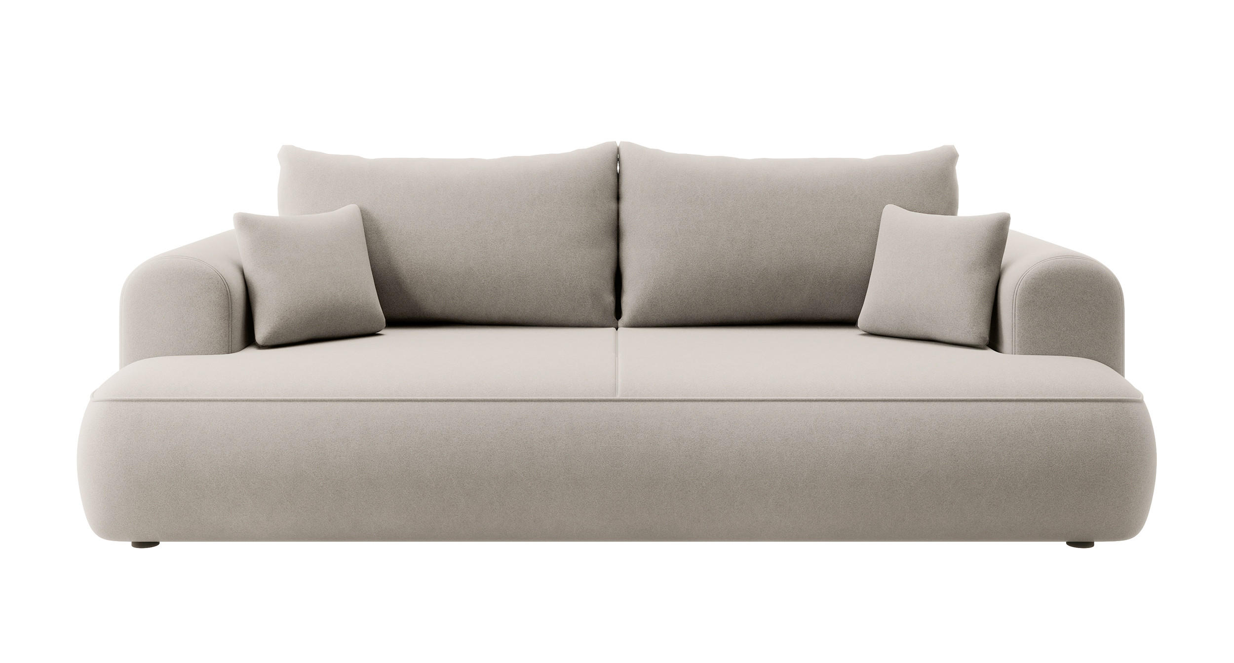 SCHLAFSOFA Ovo Cremeweiß Velours - Creme, Textil (250/98/110cm) - Selsey
