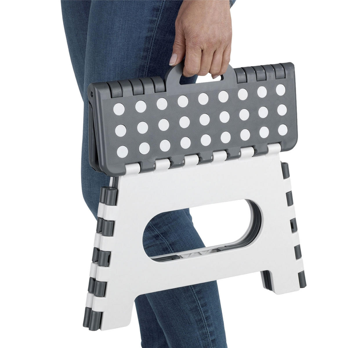 KLAPPHOCKER rutschfest Secura 35/27/22 cm - Grau, Kunststoff (27/22/35cm) - Maximex