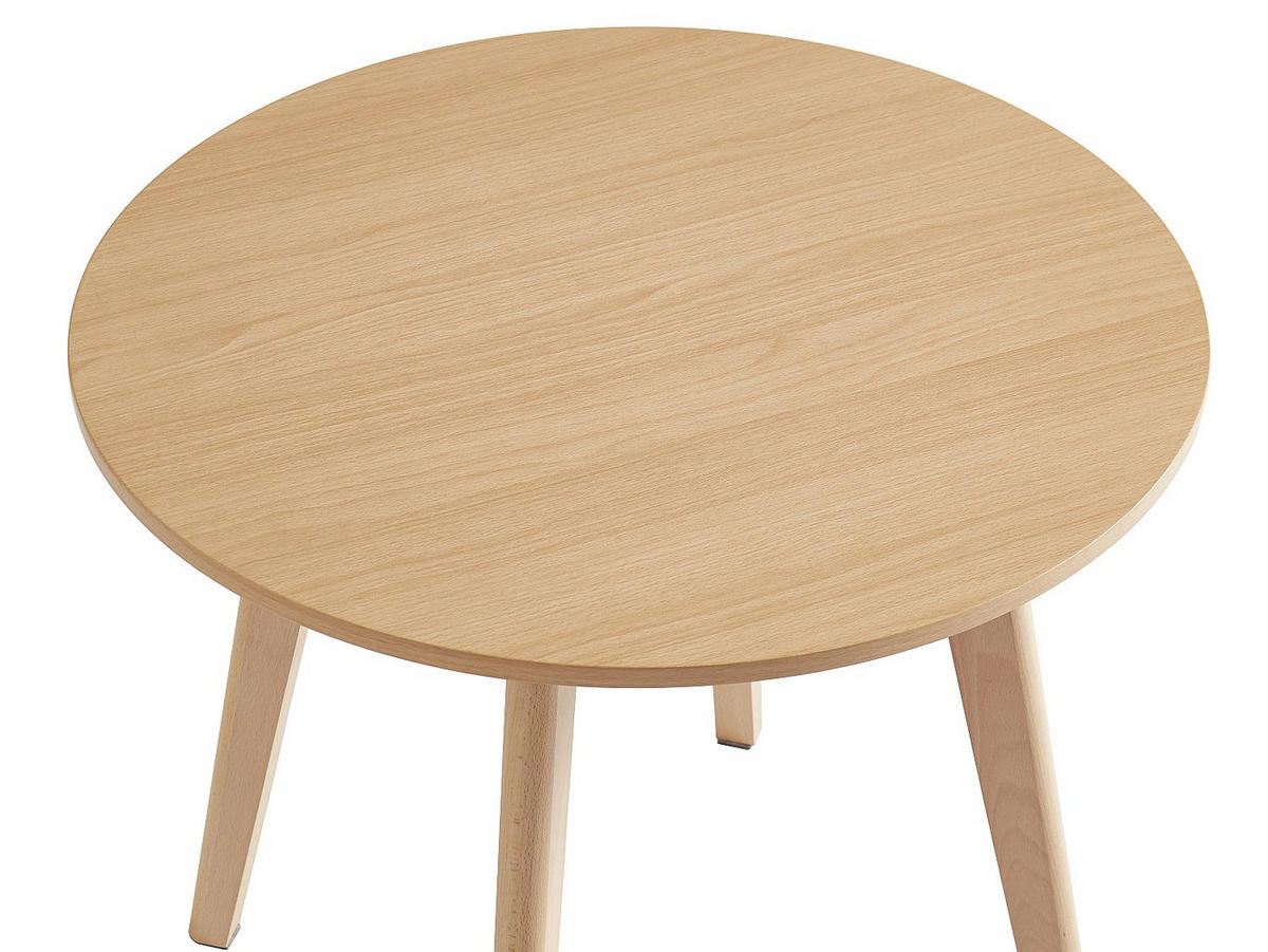 ESSGRUPPE - 2 Personen - Plastik, Holz, Platte - Naturfarben Hell - LOULOUNE - Naturfarben, Holz/Holzwerkstoff (60/51/60cm) - Vente-Unique