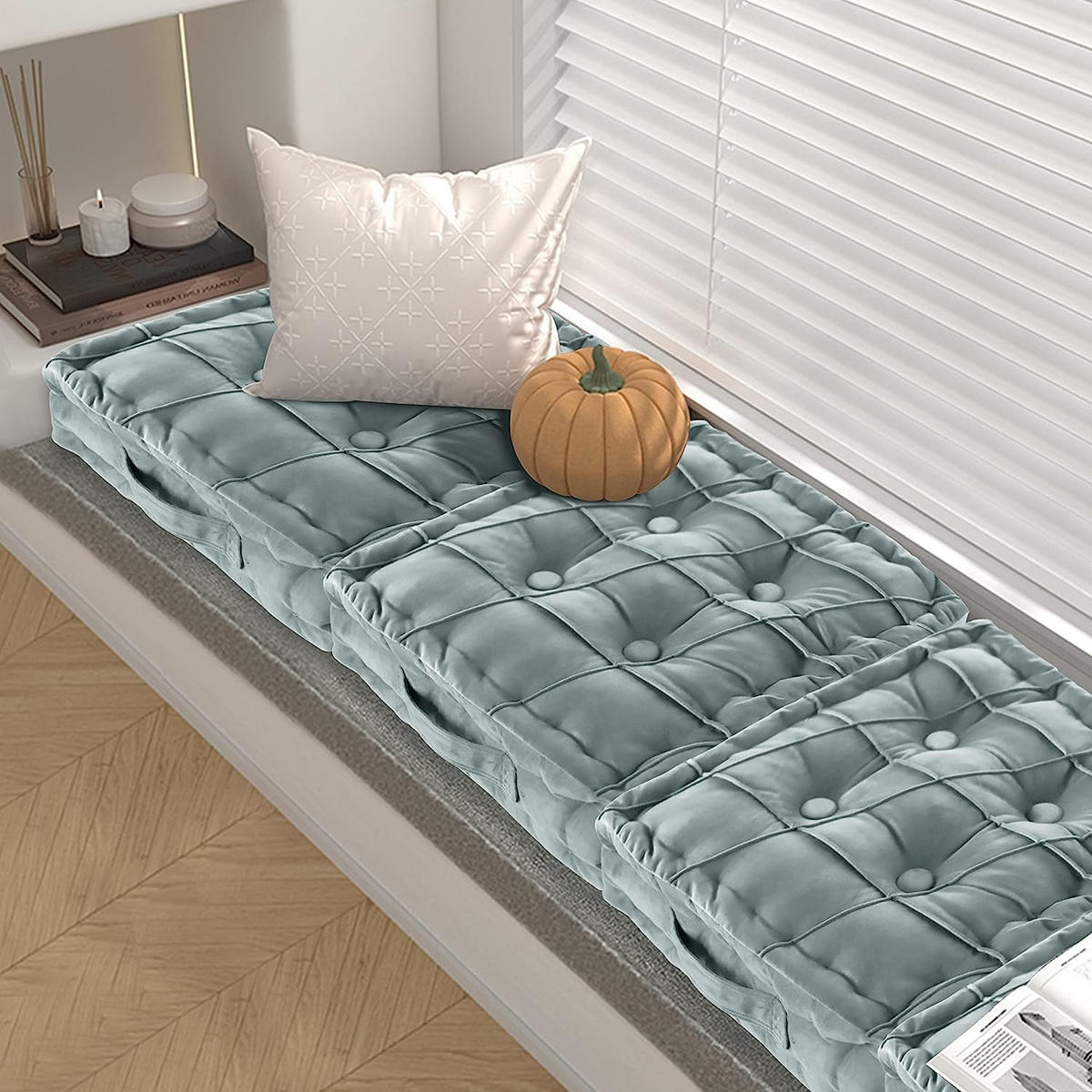 SITZKISSEN Bodenkissen Cord Quadrat 45*45cm - Grau, Textil (45/45/12cm) - Vercart