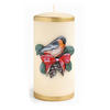 KERZE Wintervogel Beige 7/7/14 cm Naturmaterial - Beige, Naturmaterialien (14cm) - Mondex