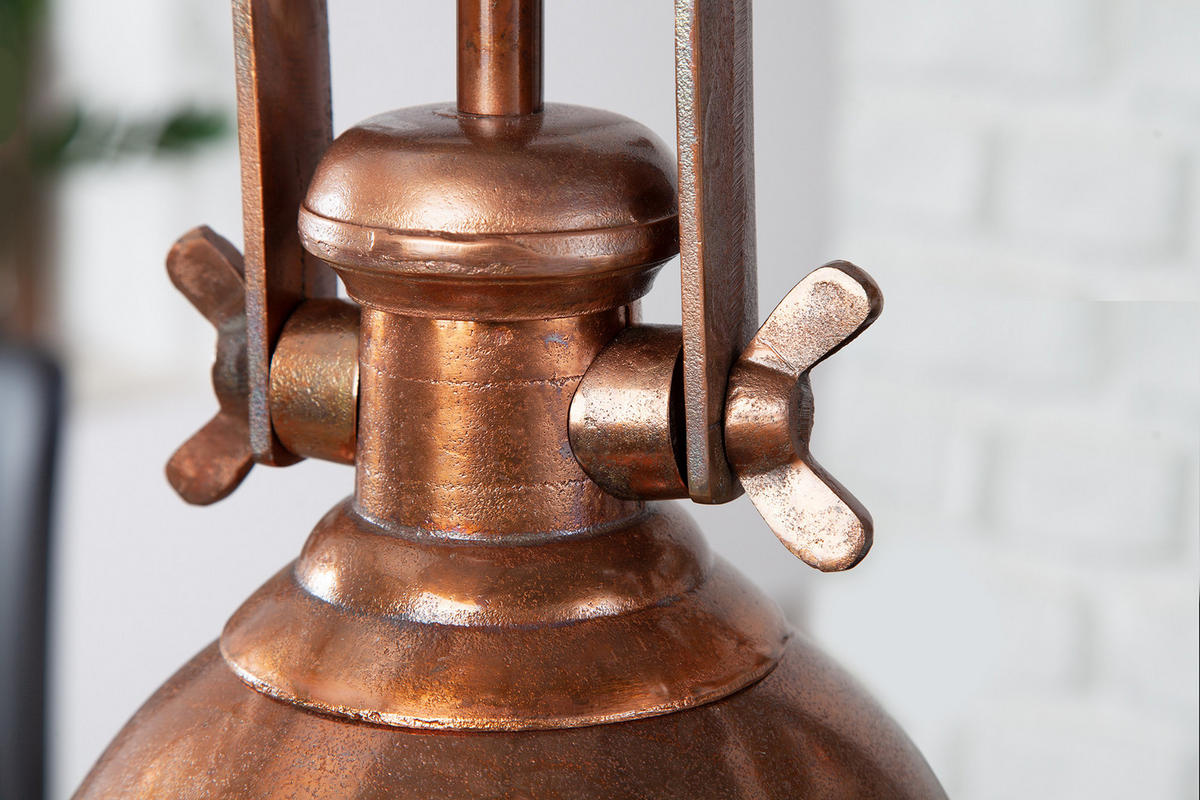 HÄNGELEUCHTE INDUSTRIAL Metall Kupfer 45 cm - Kupferfarben, Metall (29/29/45cm) - riess-ambiente