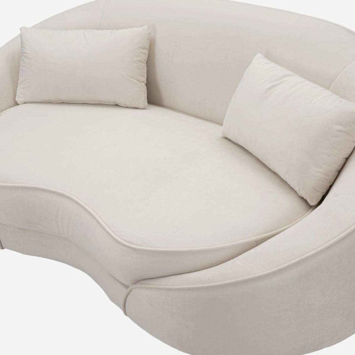 2-SITZER Sofa gepolstert Oslo - Weiß - Weiß, Holz/Kunststoff (148/68/84cm) - Pasmara