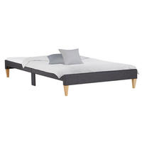 POLSTERBETT mit Lattenrost 90/200 cm in Grau - Grau, Textil (90/200cm) - Homestyle4u