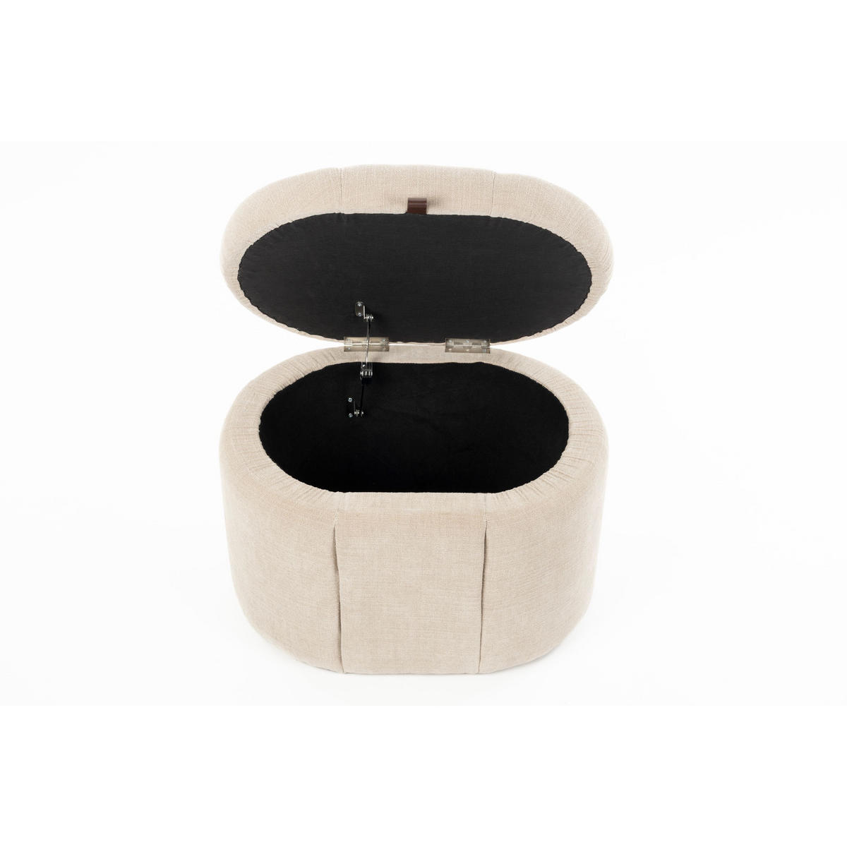 BANK Puffy mit Stauraum Beige M - Beige, Kunststoff (60/44/44cm) - Zuiver