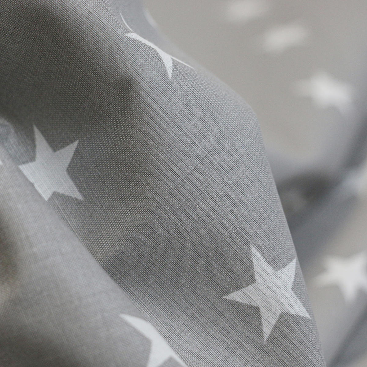 BAUMWOLLSTOFF Gray Stardust 160 cm breit, 145 g/m², dunkelgrau mit weißen Sternen, strapazierfähige Canvas-Qualität - Dunkelgrau, Textil (160/100cm) - Dreamroots