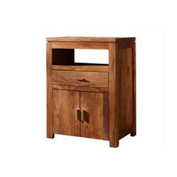 KOMMODE Akazie 55x40x75 hellbraun lackiert SHAMAN #57 - Braun, Holz (55/75/40cm) - Massivmoebel24