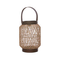 TISCHLAMPE 21/28/21cm - Braun, Textil (21/21/28cm) - Luxform