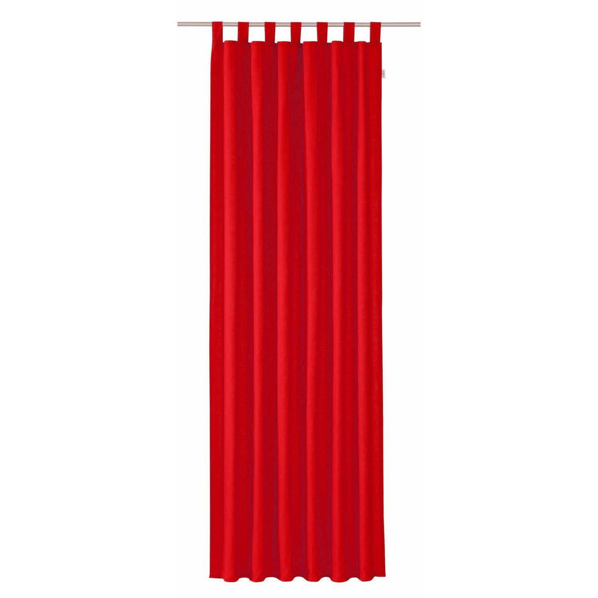 SCHLAUFENVORHANG IM UNI DESIGN DOVE Blickdicht - Rot, Textil (140/0.5/255cm) - Tom Tailor