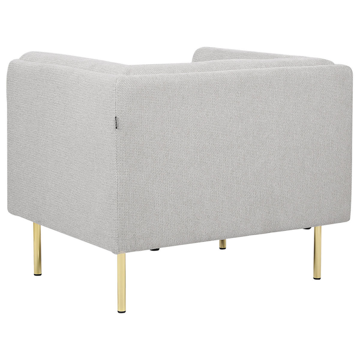 SESSEL Hellgrau Moen - Goldfarben/Grau, Textil (87/72/75cm) - Beliani