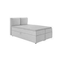 BOXBETT Eclipse 140/200 cm Silber Luxusmicrofaser - Silberfarben/Schwarz, Holz/Kunststoff (140/200cm) - S-Style Möbel
