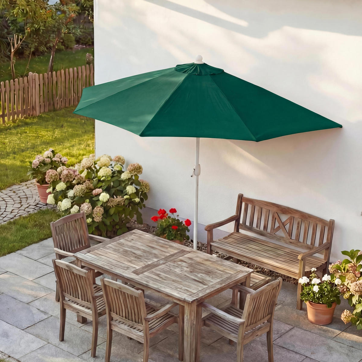 SONNENSCHIRM Grün - Grün, Textil (285/145cm) - MCW