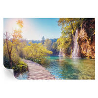 FOTOTAPETE 104x70 cm - Naturlandschaft - Grün, Textil (104/70cm) - Wallfluent