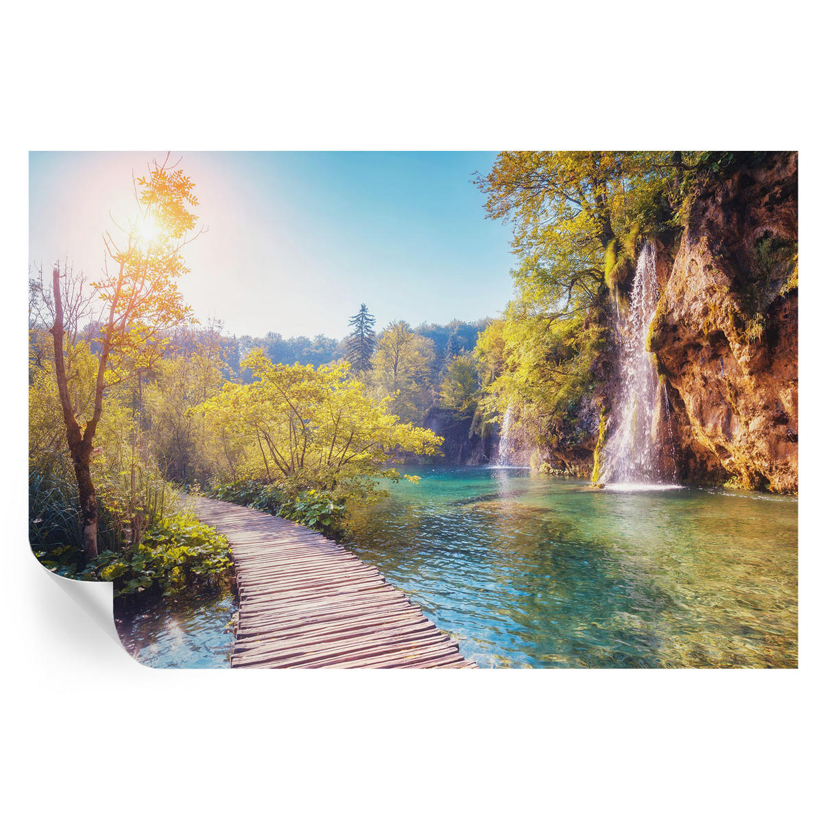 FOTOTAPETE 104x70 cm - Naturlandschaft - Grün, Textil (104/70cm) - Wallfluent