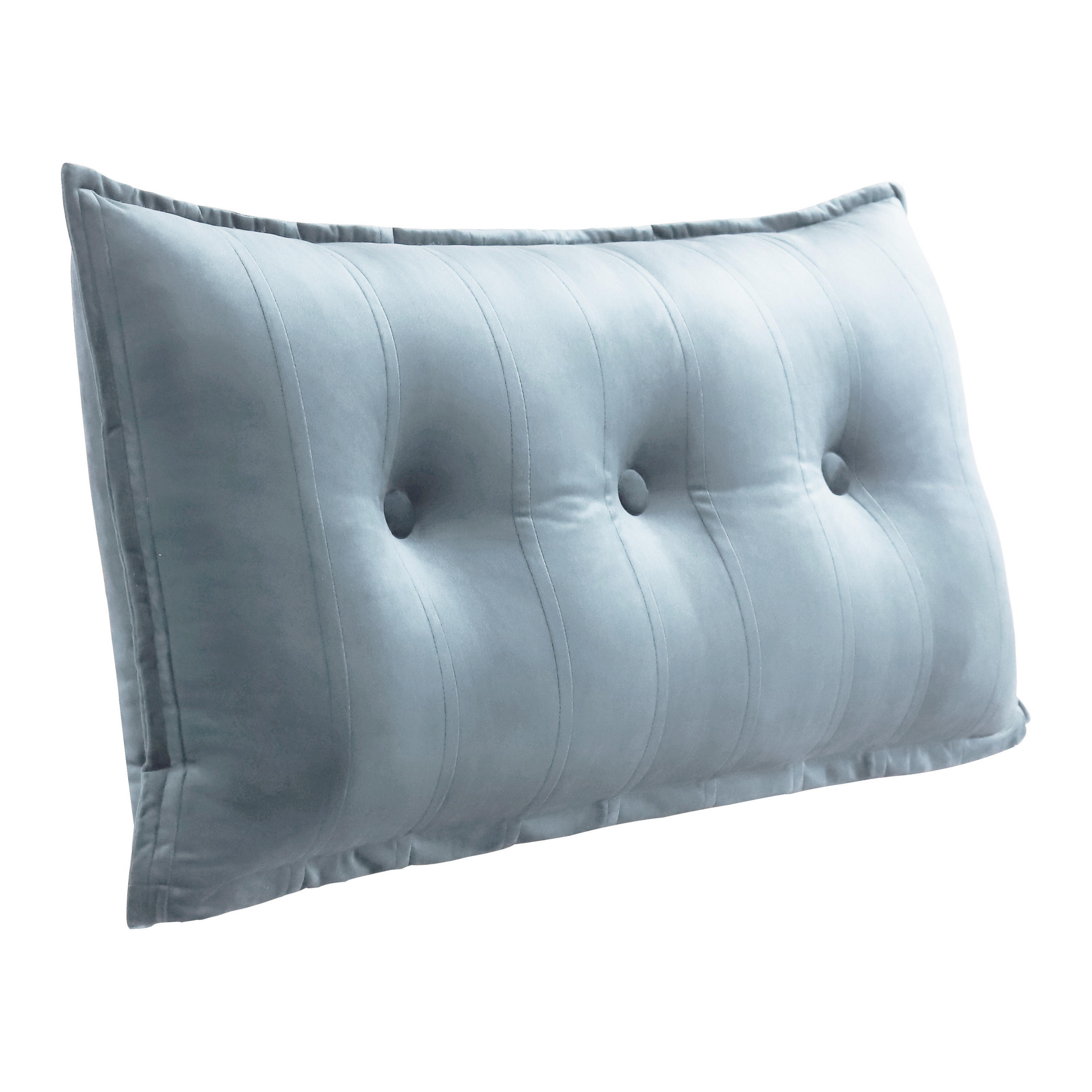 RÜCKENKISSEN Samtlook Grau 100 cm - Grau, Textil (45/100cm) - Vercart