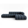 ECKSOFA modular rechts Lupine aus Chenille-Stoff königsblau 5 Sitzplätze - Dunkelblau, Textil (177/299cm) - Micadoni