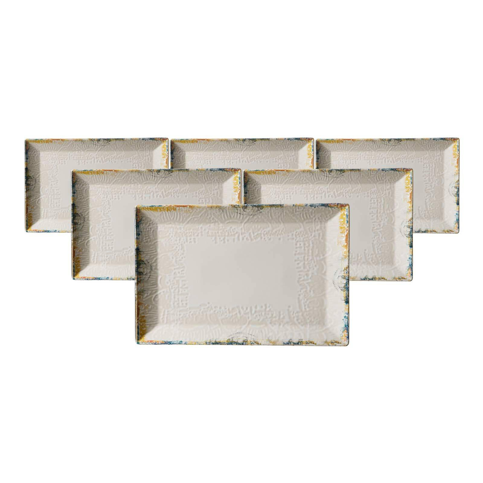 SERVIERPLATTEN Alfonso beige 30 x 20 cm 6er Set - Beige, Keramik (20/2.5/30cm) - Ritzenhoff Breker