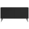 KOMMODE Ovarlo Schwarz mit Metallbeinen 168 cm - Schwarz, Holzwerkstoff/Metall (168/83.8/38cm) - Selsey