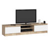 TV-ELEMENT Sonoma Eiche, Weiß 160x40x33 cm - Weiß/Sonoma Eiche, Holzwerkstoff (160/33/40cm) - Akord
