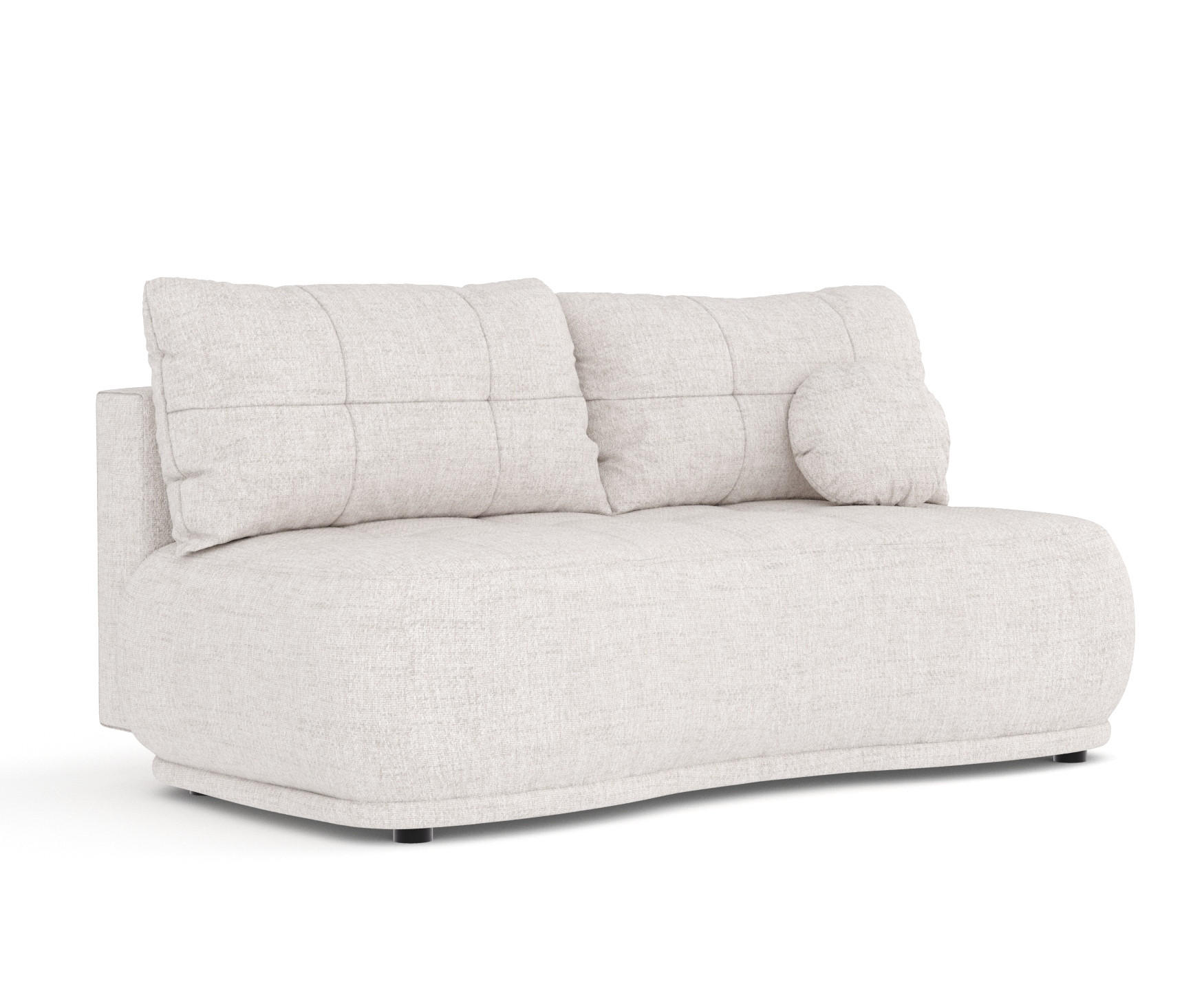 SCHLAFSOFA Cirrus Beige Webstoff - Beige/Schwarz, Holz/Holzwerkstoff (206/95/105cm) - Maison de Reve