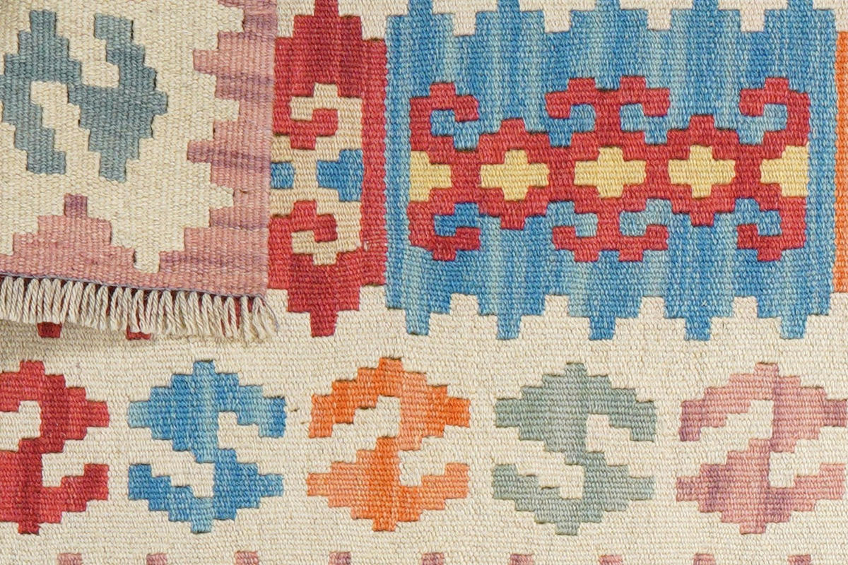 KELIM-LÄUFER handgewebt Gashgai Bunt 194/57 cm Schurwolle - Multicolor, Textil (57/194cm) - Looma