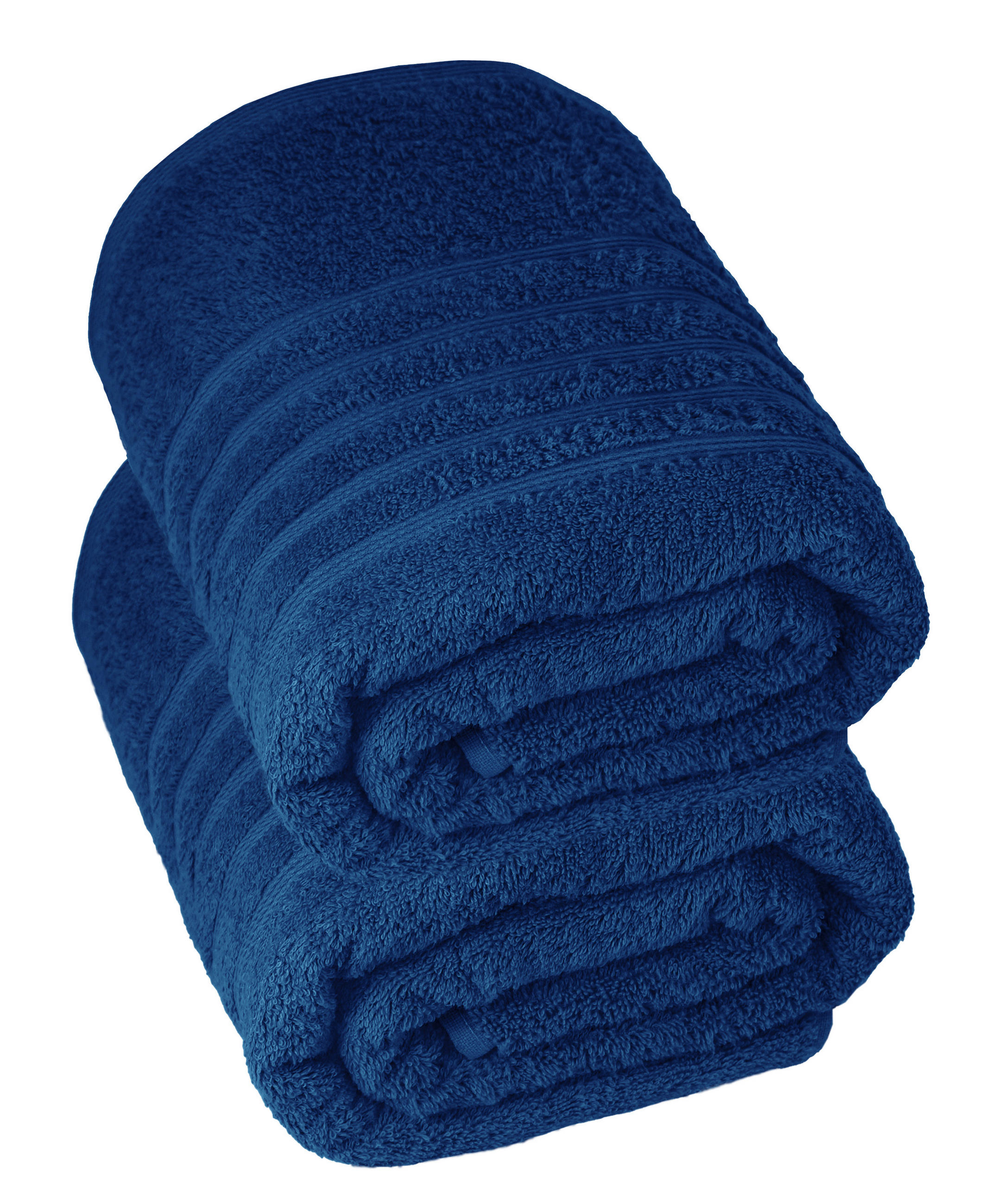 BADETUCH London Marine Blau 2er Set 100x150 - Dunkelblau, Textil (100/150cm) - Lashuma