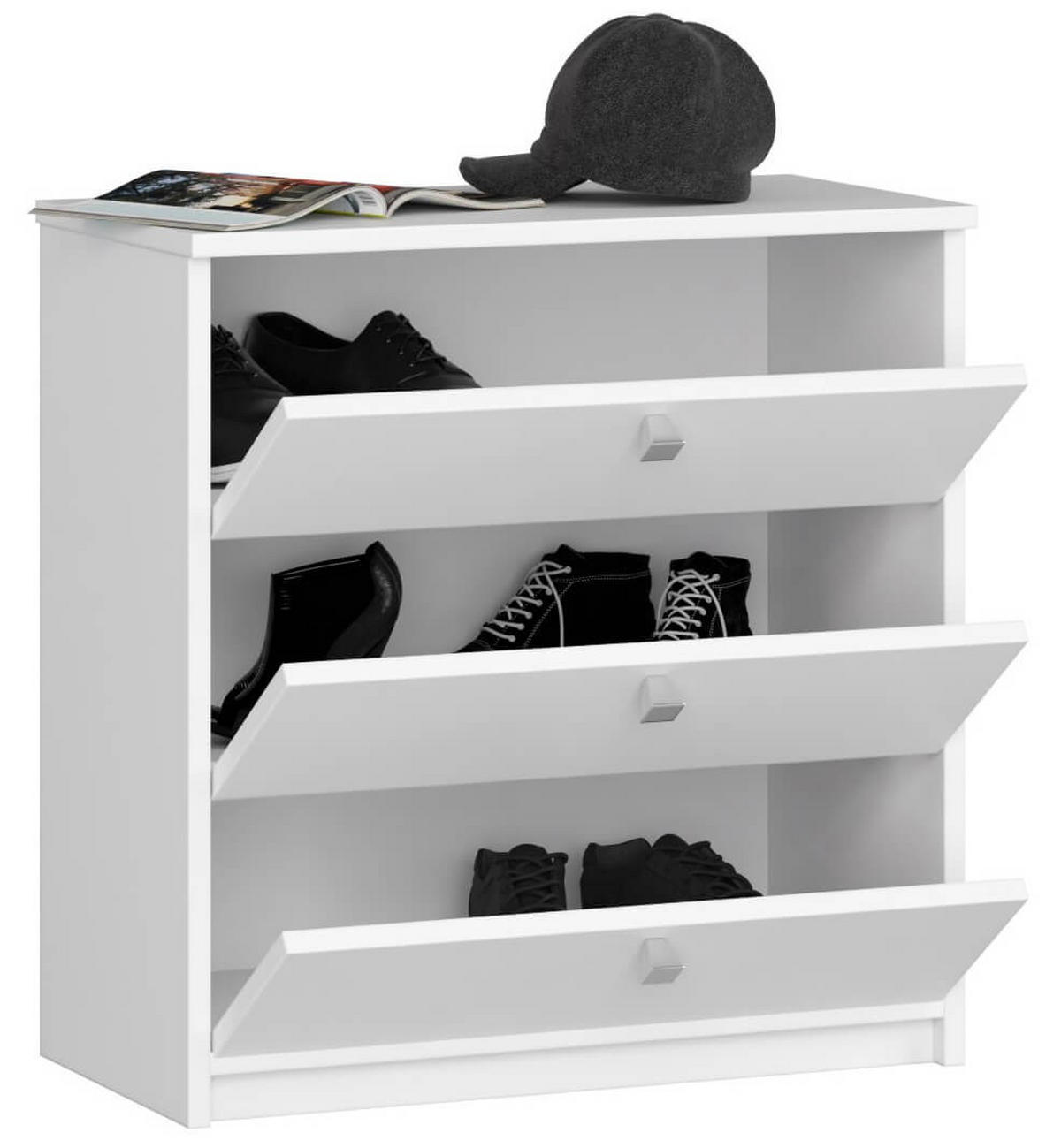 SKŘÍŇ NA BOTY Bílá 62/60/31 - bílá, kompozitní dřevo (60/62/31cm) - RAUMHIRSCH FURNITURE