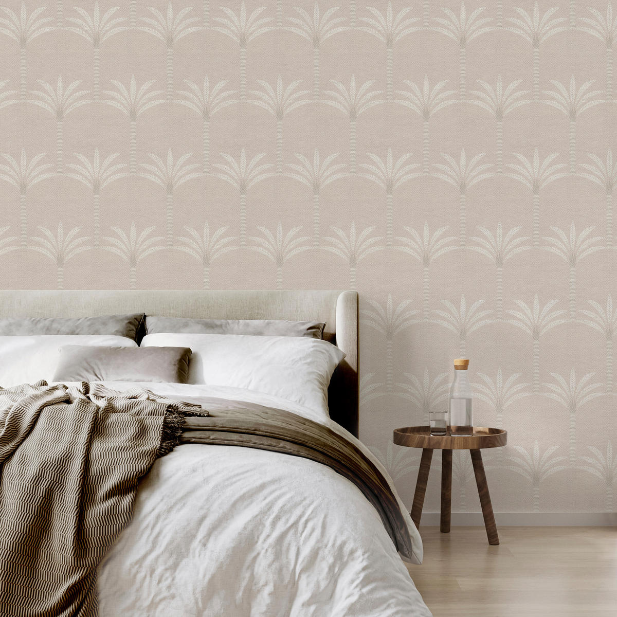 VLIESTAPETE - Palmbaum 1000x52cm - Beige, Papier/Kunststoff (52/1000cm) - Superfresco Easy