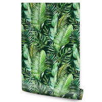 VLIESTAPETE Tropische Palmblätter – Grün – 50x1000 cm - Grün, Papier (50/1000cm) - Muralo