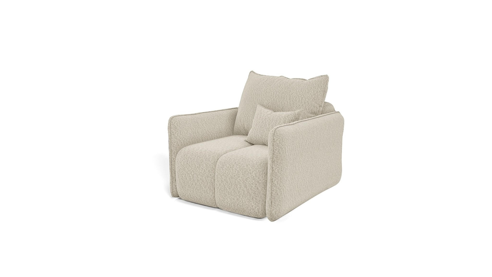 SESSEL Morgano - Creme, Holzwerkstoff/Textil (85/86/102cm) - Fun Möbel