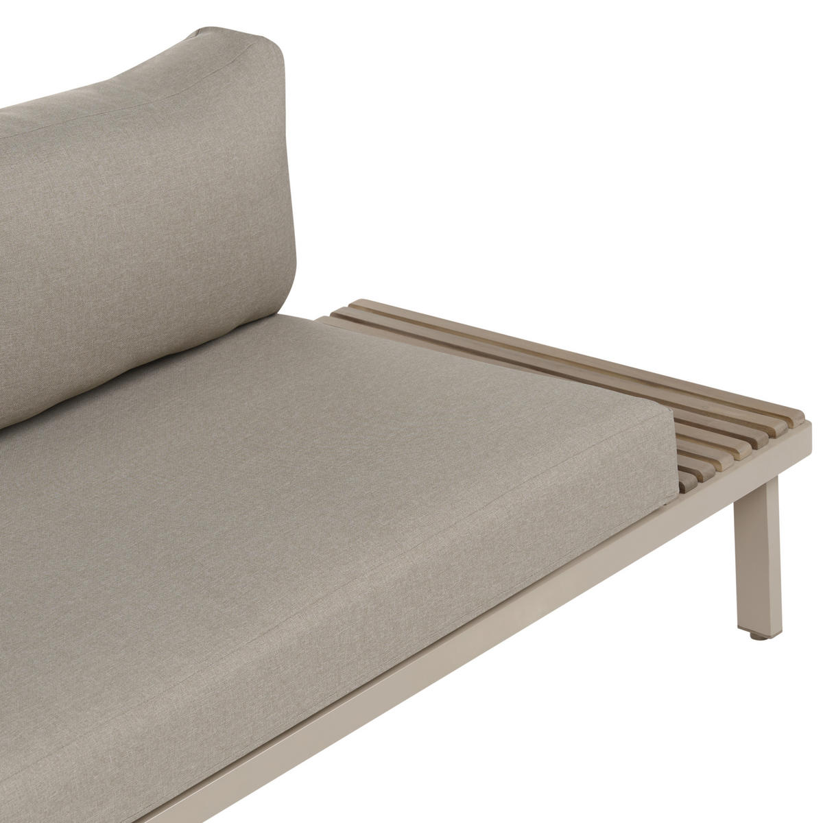 GARTENSOFA 2-Sitzer Akazienholz Beige Fivizzano - Hellbraun/Beige, Holz (195/78/73cm) - Beliani