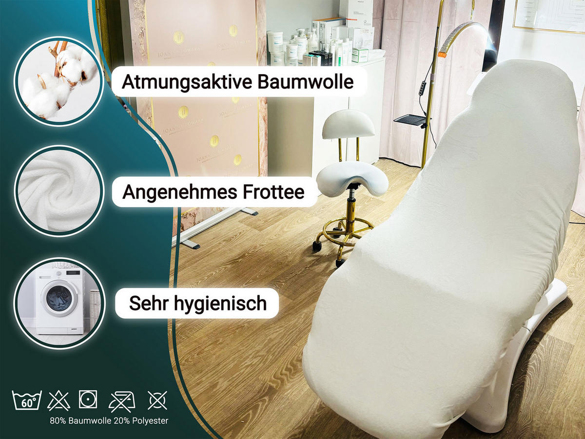 LIEGENBEZUG, 80% Baumwolle, 20% Polyester - Weiß, Naturmaterialien (70/10/200cm) - Zollner