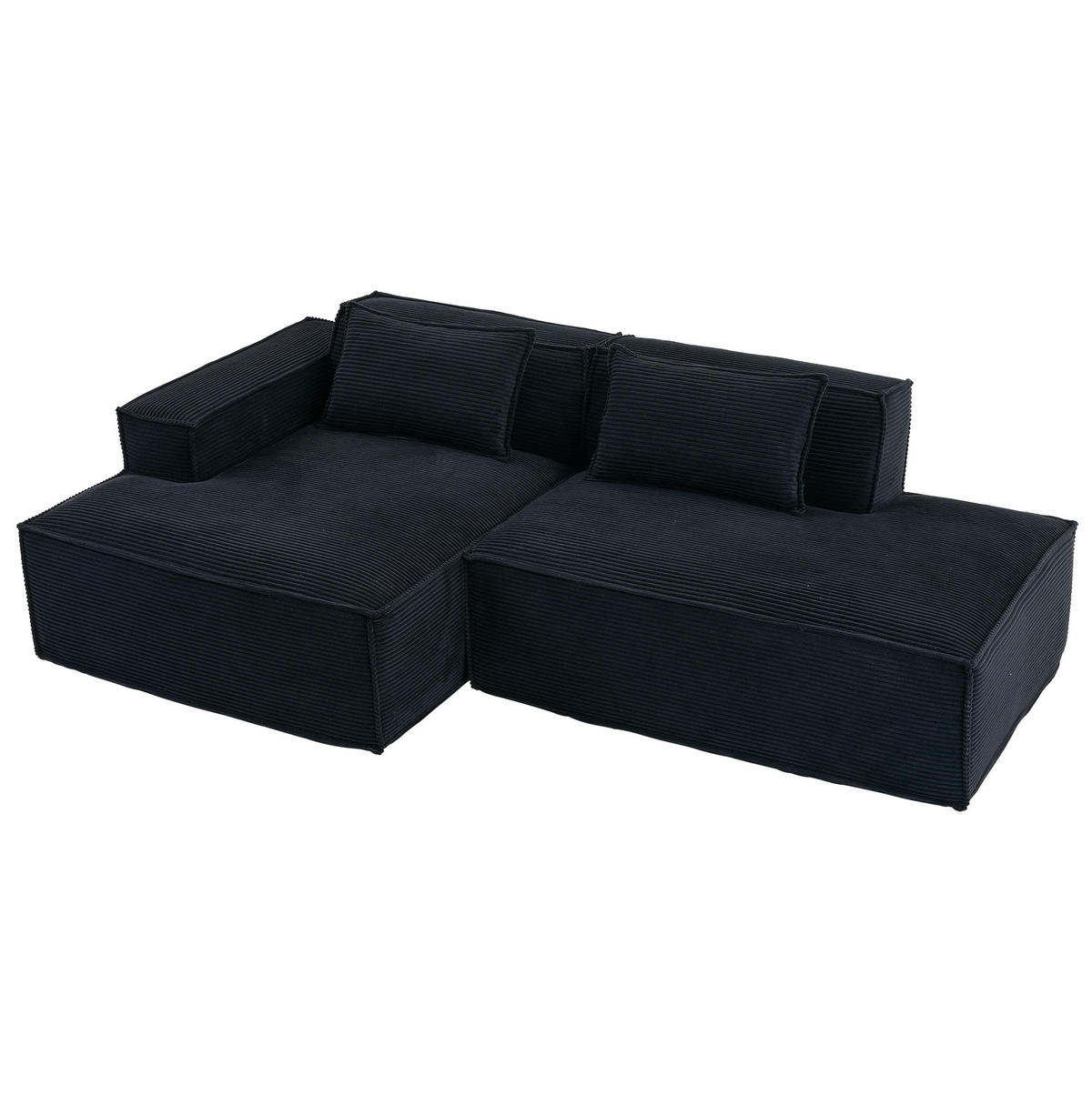 3-SITZER-SOFA 235 cm mit Taschenfederkern, High-Density-Schaum und pflegeleichtem Polyesterbezug, Schwarz - Schwarz, Textil (235/70/129cm) - Redom