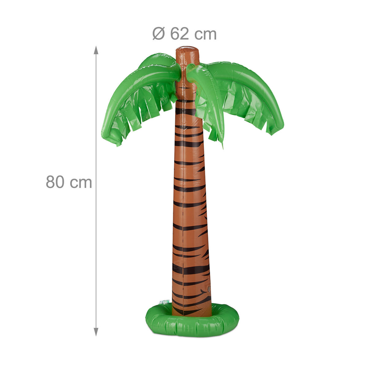 3XAUFBLASBARE Palme - Multicolor, Kunststoff (62/80/62cm) - Relaxdays