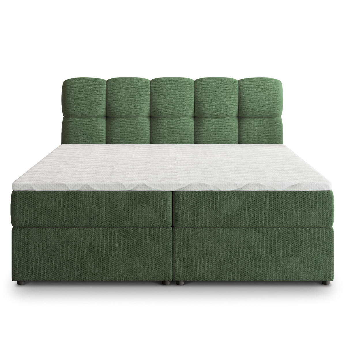 POSTEL Boxspring MERU 160x200 cm Zelená - zelená barva, kompozitní dřevo/textil (160/200cm) - MASSENO