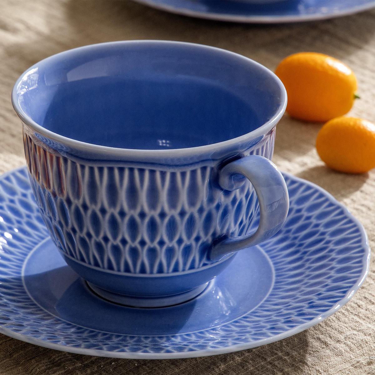 KAFFESERVICE CMIELOW SOFIA Kaffetassen-Set - Blau, Keramik (15.7/7.5/15.7cm) - KONSIMO®